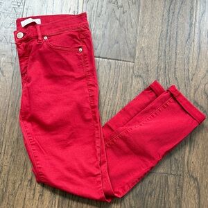 LOFT Vibrant Red Skinny Pants